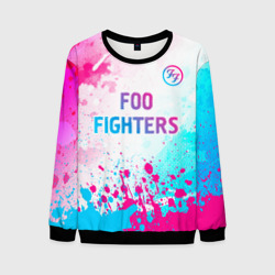 Мужской свитшот 3D Foo Fighters neon gradient style: символ сверху