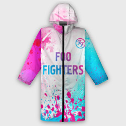 Мужской дождевик 3D Foo Fighters neon gradient style: символ сверху