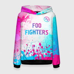 Женская толстовка 3D Foo Fighters neon gradient style: символ сверху