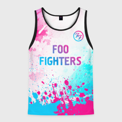 Мужская майка 3D Foo Fighters neon gradient style: символ сверху