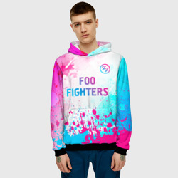 Мужская толстовка 3D Foo Fighters neon gradient style: символ сверху - фото 2