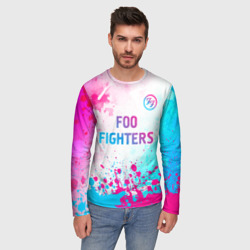 Мужской лонгслив 3D Foo Fighters neon gradient style: символ сверху - фото 2