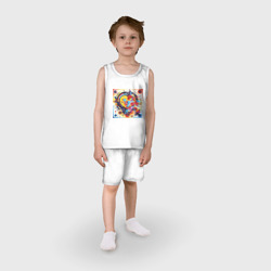 Детская пижама с шортами хлопок Сердце Абстракция - фото 2