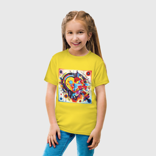 Детская футболка хлопок с принтом Сердце Абстракция, вид сбоку #3