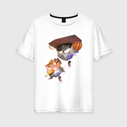 Женская футболка хлопок Oversize Chicken Gun DEN19K & zhura24k