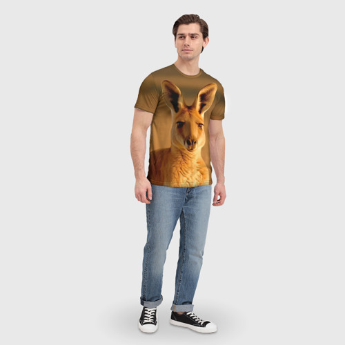 Мужская футболка 3D Кенгуру, цвет 3D печать - фото 5