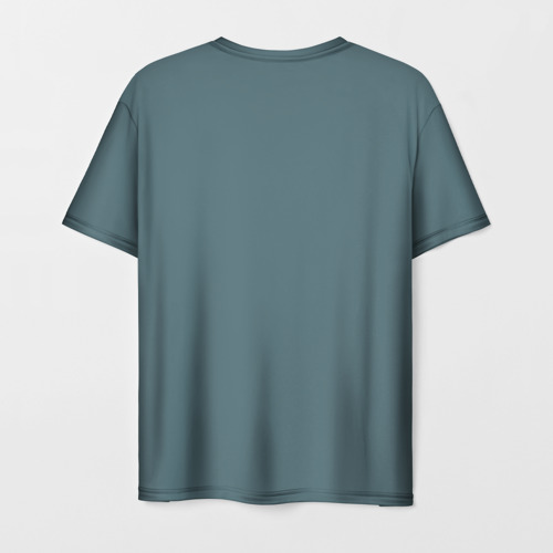 Мужская футболка 3D с принтом Рысь лесная, вид сзади #1