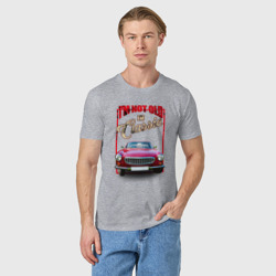 Мужская футболка хлопок Классика автомобиль Volvo P1800 - фото 2