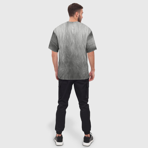 Мужская футболка oversize 3D Серенький волчок, цвет 3D печать - фото 4