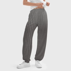 Женские джоггеры оверсайз 3D Кольчуга серая - фото 2