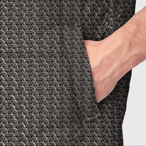 Мужской жилет утепленный 3D Кольчуга серая, цвет черный - фото 6