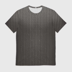 Мужская футболка 3D Кольчуга серая