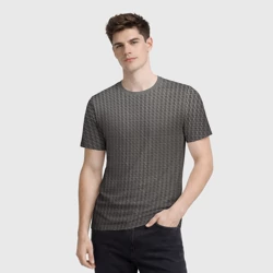Мужская футболка 3D Кольчуга серая - фото 2