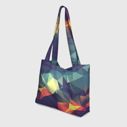 Пляжная сумка 3D Разноцветный полигональный узор - фото 2