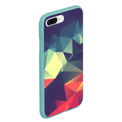 Чехол для iPhone 7Plus/8 Plus матовый Разноцветный полигональный узор - фото 2