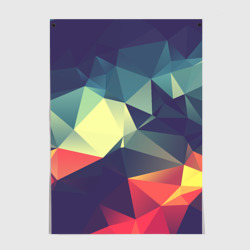 Постер Разноцветный полигональный узор
