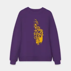 Мужской свитшот oversize без начеса хлопок С саксофоном