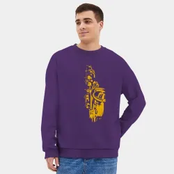 Мужской свитшот oversize без начеса хлопок С саксофоном - фото 2