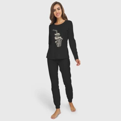 Женская пижама с лонгсливом хлопок Mood jazz sax - фото 2
