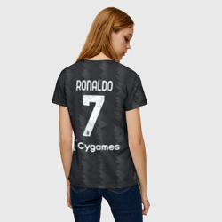 Женская футболка 3D Криштиану Роналду Ювентус форма 22-23 гостевая - фото 2