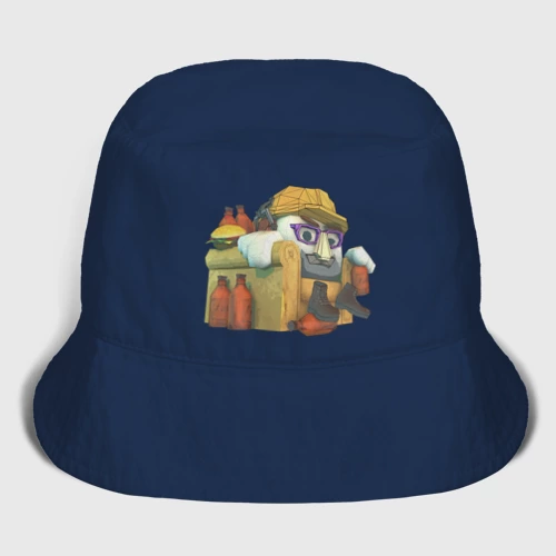 Женская панама хлопок Профессор Гарибальди Chicken Gun, цвет темно-синий