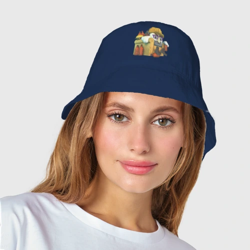 Женская панама хлопок Профессор Гарибальди Chicken Gun, цвет темно-синий - фото 3