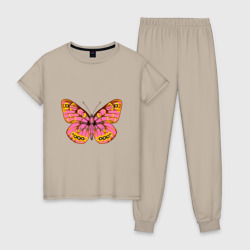 Женская пижама хлопок Тропическая бабочка