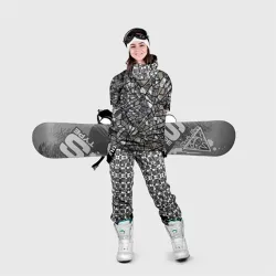Накидка на куртку 3D Зеркальные осколки - паттерн - фото 2
