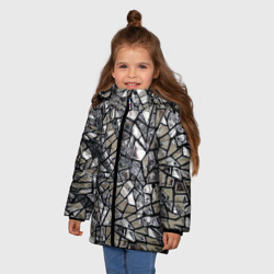 Зимняя куртка для девочек 3D Зеркальные осколки - паттерн - фото 2