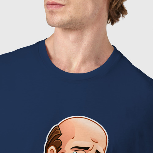 Мужская футболка хлопок с принтом Ленин плачет, фото #4