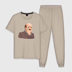 Мужская пижама хлопок Ленин плачет