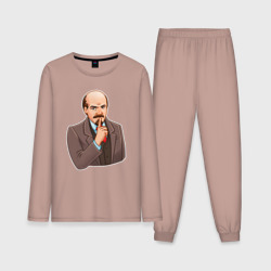 Мужская пижама с лонгсливом хлопок Ленин - тихо