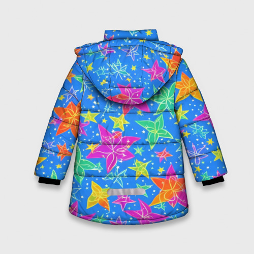 Зимняя куртка для девочек 3D Морские мотивы, цвет красный - фото 2