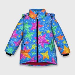 Зимняя куртка для девочек 3D Морские мотивы