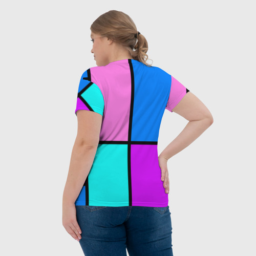 Женская футболка 3D Firm аля 80-е, цвет 3D печать - фото 7