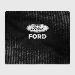 Плед 3D Ford с потертостями на темном фоне