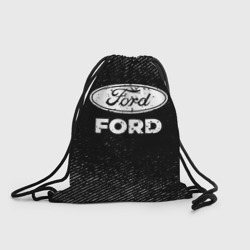 Рюкзак-мешок 3D Ford с потертостями на темном фоне