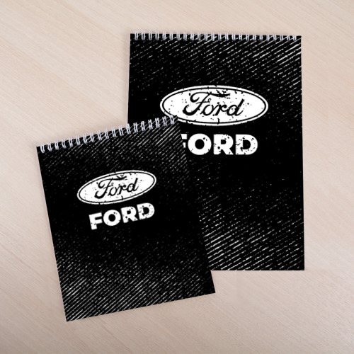 Скетчбук Ford с потертостями на темном фоне, цвет белый - фото 4