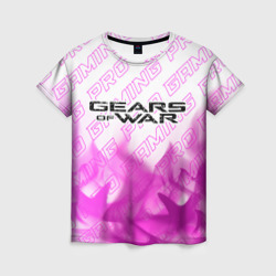 Женская футболка 3D Gears of War pro gaming: символ сверху