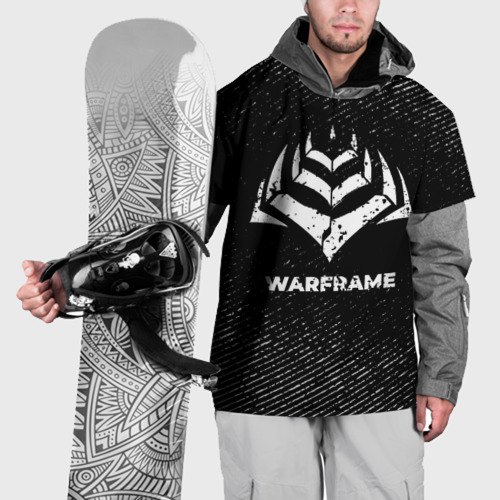 Накидка на куртку 3D Warframe с потертостями на темном фоне, цвет 3D печать