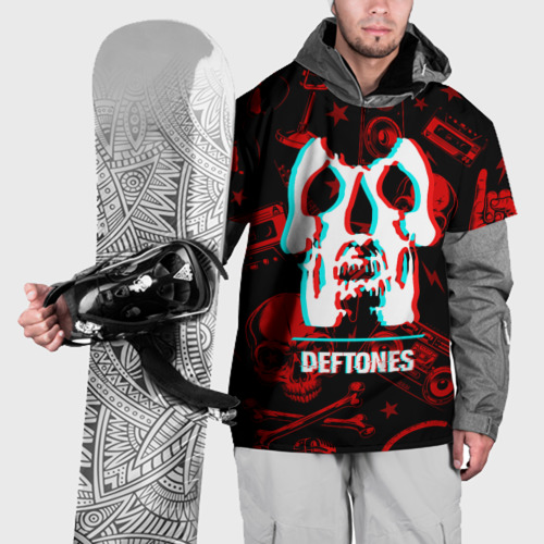 Накидка на куртку 3D Deftones rock glitch, цвет 3D печать