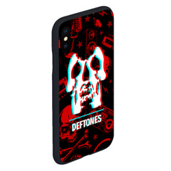 Чехол для iPhone XS Max матовый Deftones rock glitch - фото 2