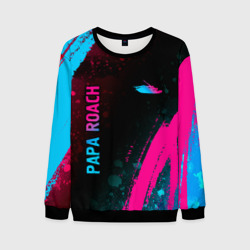 Мужской свитшот 3D Papa Roach - neon gradient: надпись, символ