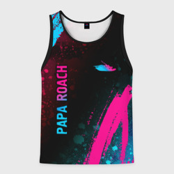 Мужская майка 3D Papa Roach - neon gradient: надпись, символ