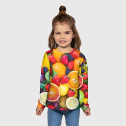 Детский лонгслив 3D Сочные фрукты - фото 2