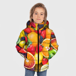 Зимняя куртка для мальчиков 3D Сочные фрукты - фото 2