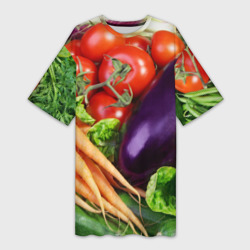 Платье-футболка 3D Свежие овощи