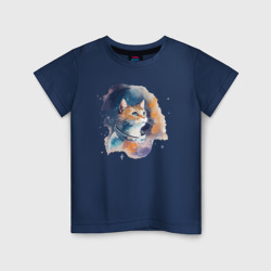 Детская футболка хлопок Зачарованный пушистый космонавт