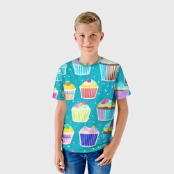 Детская футболка 3D Торты и кексы - фото 2