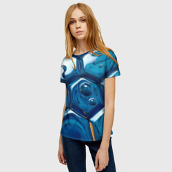 Женская футболка 3D Водяные наносоты - фото 2